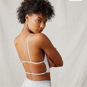 💕 FREE PEOPLE intimately white strappy open back crop top bandeau XS S NEW